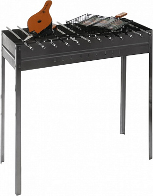 Мангал с решеткой для гриля и мехами для розжига