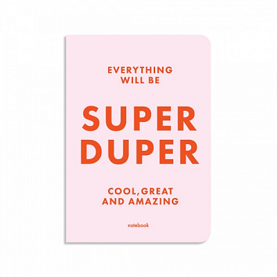 Блокнот SUPER DUPER розовый Orner