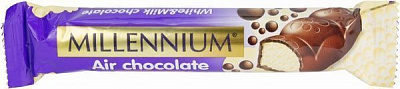 Шоколад Millennium белый пористый в молочном шоколаде 32 г (4820075504564) 