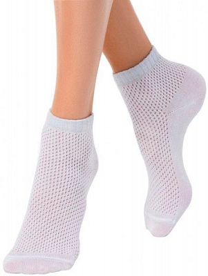 Шкарпетки Conte AJOUR короткі люрекс 15С-81СП 077 р. 25 білий 1 шт.