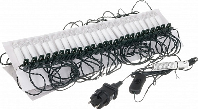 Электрогирлянда линейная со свечами встроенный светодиод (LED) 50 ламп 12,25 м 