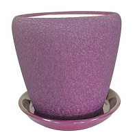 Горшок керамический Ориана-Запорожкерамика Грация №1 круглый 10л шелк/фиолетовый 