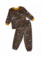 Пижама для мальчиков Luna Kids Дино р.128 коричневый 0157 