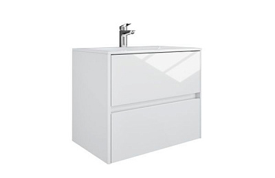 Тумба подвесная Water House Preference N2 80 МДФ белый глянец под умыв.Como 80