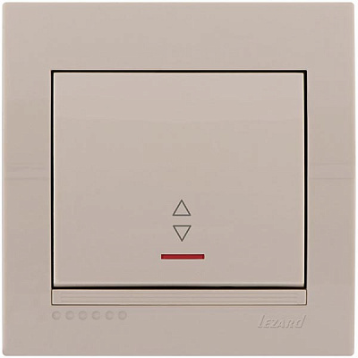 Выключатель проходной одноклавишный Lezard Deriy с подсветкой 10 А 250В IP20 кремовый