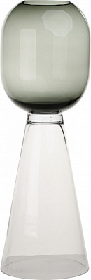 Ваза скляна Димчасто-прозора GIGA d27 80 см 2 Wrzesniak Glassworks