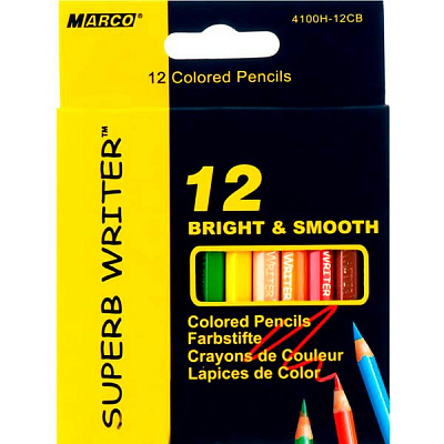 Карандаши цветные 12 шт. Superb Writer Marco