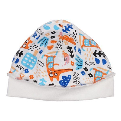 Шапочка ТМ Софія Foxes р.38 белый с принтом 128238