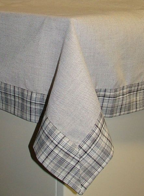 Скатерть «Клеточка» 642-16/00 140x180 см льняной Эдельвика 
