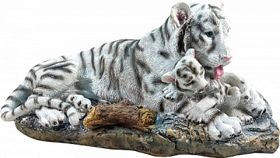 Декоративна новорічна фігура Zhongyang Economic тигр з тигреням 26x13 см