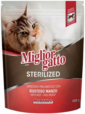 Корм Morando MigliorGatto Sterilized with Veal для стерилізованих котів, з телятиною 400 г
