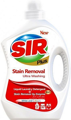 Гель для машинной и ручной стирки SIR 2 в 1 с пятновыводителем 2,2 л