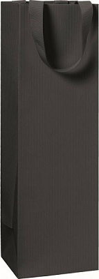Пакет подарочный Colour black 11x10.5x36 см STEWO