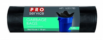 Мешки для мусора с ушками PROservice крепкие 120 л 10 шт.