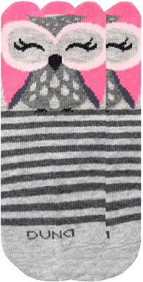 Носки детские для девочек Duna 4004 р.10–12 серый с розовым 