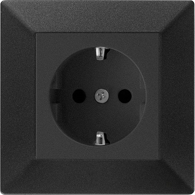 Накладка на механизм розетки HausMark Alta черный SNG-SCP.SQ20MG1WG-BK