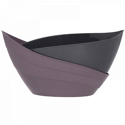 Кашпо Гармонія овальний 1,5 л сливовий/антрацит (КШ-9063)