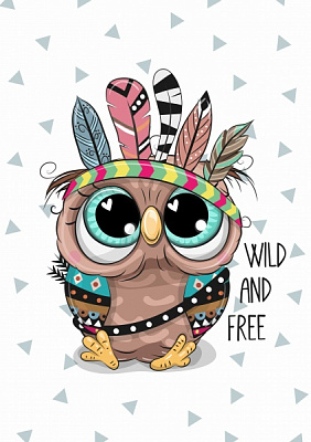 Постер Сова Дикий и свободный Posterclub 