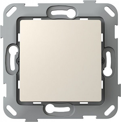 Переключатель проходной одноклавишный Plank Electrotechnic Classic/Nordic без подсветки 10 А 250В слоновая кость PLK0211131