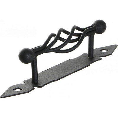 Ручка-скоба крученая на подкладке черный матовый