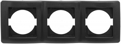 Рамка трехместная TEM Ekonomik горизонтальная черный OE30NB-U