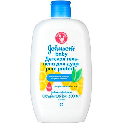Гель-пенка для душа Johnson's Baby Pure Protect 300 мл