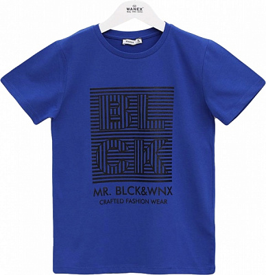 Футболка для мальчиков Wanex Футболки д/х ТМ Wanex 152 р. 95% бав., 5% ел.15643 р.152 синий 