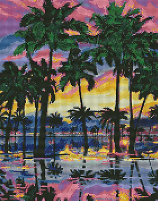 Алмазная мозаика Райский отдых 40х50 см Идейка 