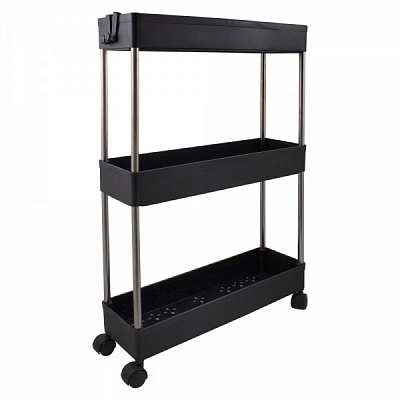Этажерка Trento прямоугольная напольная 3 полки BA5013S-3 623,2х400х130 мм черный (64214)