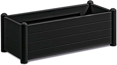Вазон пластиковый Stefanplast Italia прямоугольный 80л антрацит (80110) 