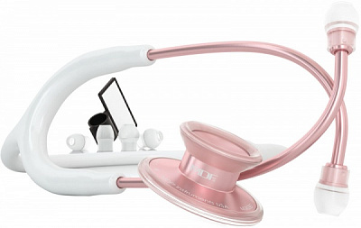 Стетоскоп MDF з подвійною голівкою Acoustica, рожеве золото, білий 747XPRG-29