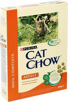 Корм Purina Cat Chow Adult з куркою та індичкою 400 г