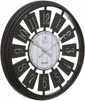 Годинник настінний Skeleton коричневий 40,7х4,6 см