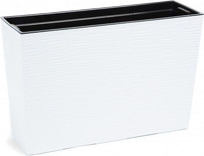 Горшок для цветов Lamela Вербена долото прямоугольный 37,5л белый 