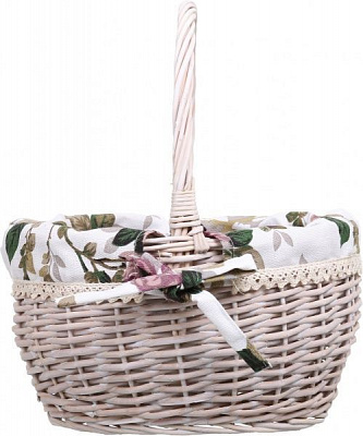 Корзина плетеная с текстилем Tony Bridge Basket 29x22x15/33 см EP19-11E-2 