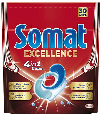 Капсулы для ПММ Somat Excellence 4 in 1 30 шт.