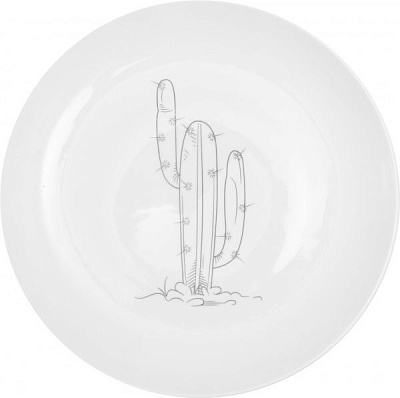 Тарілка обідня Кактус White 25 см Farn