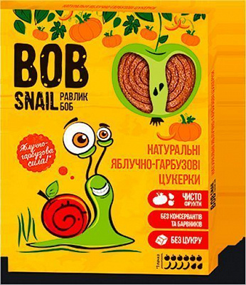 Цукерки BobSnail натуральні яблучно-гарбузові 60 г (4820162520200)
