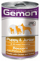 Корм GEMON Dog Puppy & Junior Chicken/Turkey, 415 гр