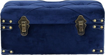 Сундук-пуф Art&Crafts Велюр 50х25х23 см синий 