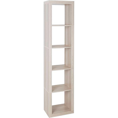 Стеллаж двухсторонний Inteo Кубус МИКС 1x5 438x1854x290 мм клен 