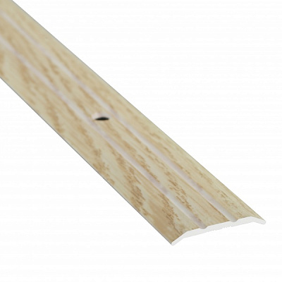 Поріжок алюмінієвий Braz Line рифлений з отворами 25x1800 мм дуб натуральний