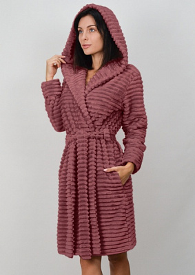 Халат домашний женский Roksana Assorty №1426/90090 р. 44 бордовый
