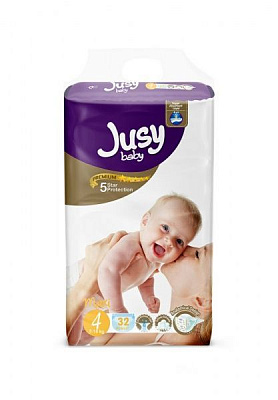 Підгузки Jusy Twin Maxi 4 (7-18 кг) 32 шт.
