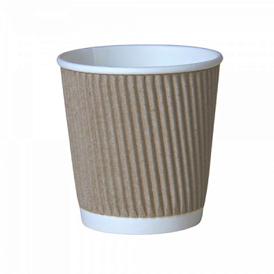 Стакан бумажный Petruzalek гофро бурый 110 мл 30 шт.