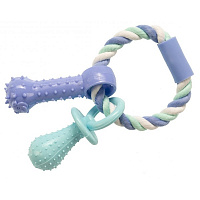 Игрушка для собак GimDog Дент Плюс веревка/кольцо с т/п резиной 15 см G-80784