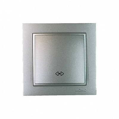 Вимикач перехресний одноклавішний Mono Despina без підсвітки антрацит 102-242425-112