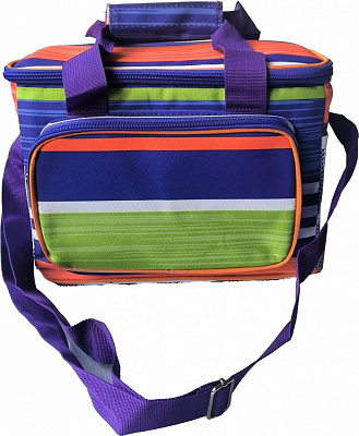 Сумка изотермическая Indigo 31,5х19,5х22 см синяя полоска