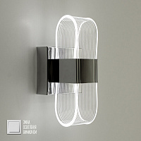 Бра Luminaria 1x12 Вт прозорий/хром LUMIERA SQUARE 12W S CHROME 