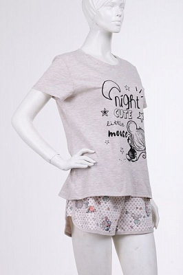 Піжама жіноча Roksana Mouse 767/16008 р. L бежевий із малюнком